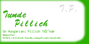 tunde pillich business card